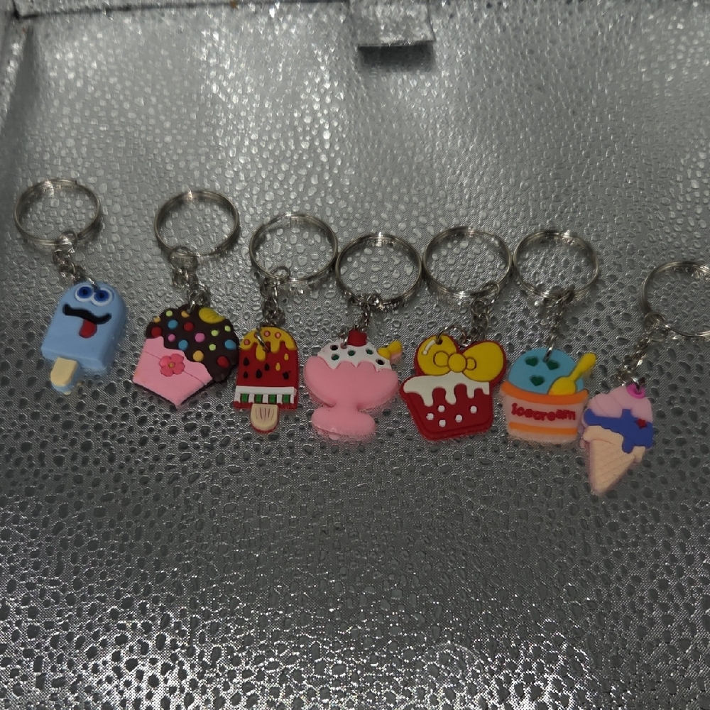 Keychains, Colorful Ice Cream and Cupcake #1